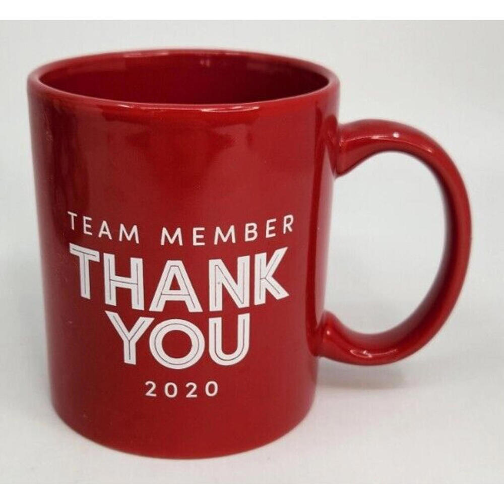 Tim Hortons 2020 Red White Canada Thank You Team Member Maple Leaf Mug 12oz